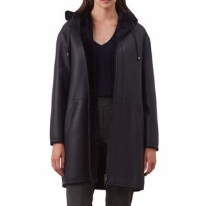 Authentic Gerard Darel Miranda Hooded Leather Coat size 38 FR (USA 6)